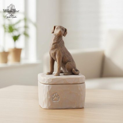 ウィローツリー形見箱 Love My Dog(dark) - 私の愛犬 幅7.6x奥行7.3x13.6(cm) いぬ | おしゃれ 置物 彫刻 人形 インテリア スーザン･ローディ 正規輸入品