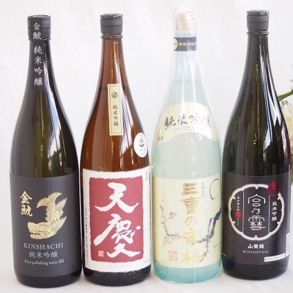 華やかに香り純米吟醸4本セット(丸彦酒蔵三重の寒梅 純米吟醸 (三重県) 早川酒造部天慶 純米吟醸 (三重県) 金しゃち酒造金鯱 純米吟醸 (愛知県) 宮崎本店宮の雪 純米吟醸 (三重県)) 1800ml×4本