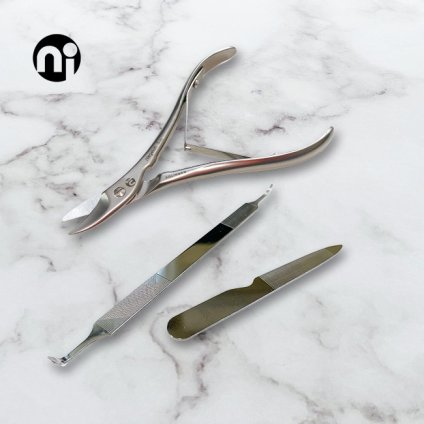 ドイツ製 ニッパー型爪切りばさみ ＆ 日本製 3WAYヤスリ・ポケットヤスリ セット[ニッパー 爪切り Niegeloh ニゲロ つめ切り つめきり 爪きり 足 爪 妊婦 介護 指 足用 手 手用 足指 巻き爪 やすり]