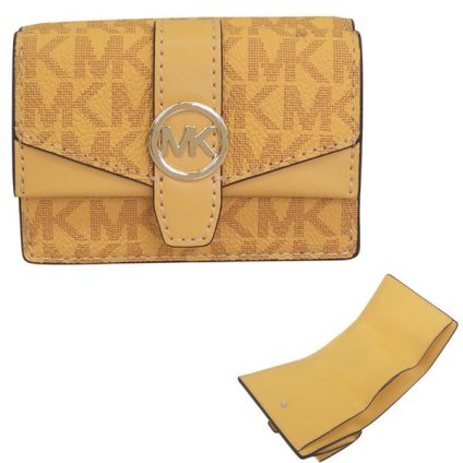 マイケルコース MICHAEL KORS 三つ折り財布 折り畳み ミニ財布 コンパクト アウトレット GREENWICH 35F5GGRD0V 469 イエロー