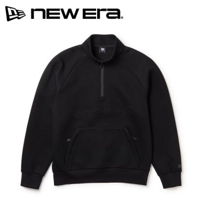 ニューエラ ゴルフ テック スウェット ハーフジップ プルオーバー Emboss Logo ブラック New Era Golf (15129440) 2026年秋冬モデル お誕生日祝い お祝い 記念品 お父さん 父の日 彼氏 男性 30代 40代 50代 60代 母の日 お母さん 還暦祝い 敬老の日 彼女 人気プレゼント プレゼント