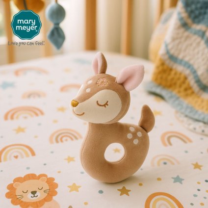 メリーマイヤー イッシーグリッツィー バンビ ラトル 15cm | ぬいぐるみ ナチュラルカラー 動物 どうぶつ ファーストトイ ベビー 赤ちゃん こども Mary Meyer 正規輸入品
