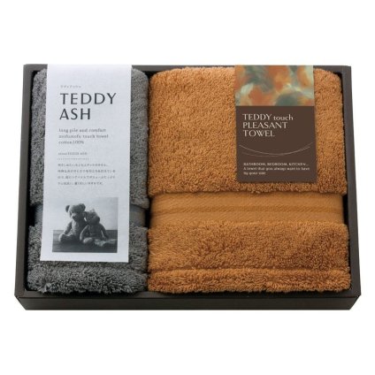 【ギフト対応無料】TEDDY ASH(テディアッシュ) もふもふタッチ フェイスタオル&ハンドタオル (80015) ※送料無料(北海道・沖縄は除く)