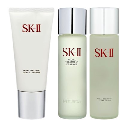 エスケーツー（SK-II／SK2） ピテラベーシックケア 3点セット/FTジェントルクレンザー 120g + FT エッセンス 230ml + FT クリア ローション 230ml    |  SKII  スキンケアコフレ 美容グッズ コスメ化粧品 誕生日 クリスマス ホワイトデー 結婚記念日 ウエディングギフト 母の