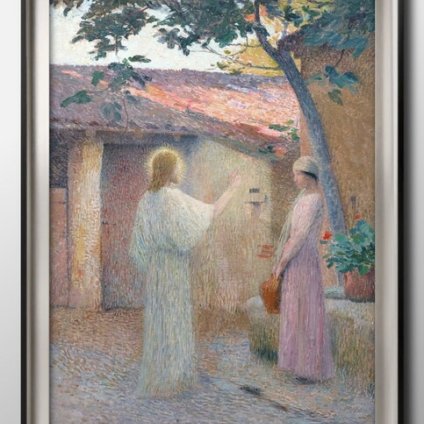 アンリ マルタン Christ and the Woman of Samaria A3 サイズ ポスター アート おしゃれ 絵画 インテリア 北欧 イラスト マット紙 艶消し アートパネル 額 フレーム デザイン 壁掛け ギフト 新築祝い ディスプレイ 引越し祝い　新生活　空間デザイン 
