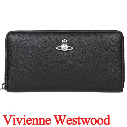 ヴィヴィアンウエストウッド 財布 ラウンドファスナー長財布 Vivienne Westwood レディース メンズ ブラック VW4188 (5106005BW-S000D-N403) 【2026年春夏モデル】【ラッピング無料 誕生日 お祝い プレゼント ギフト 贈り物】