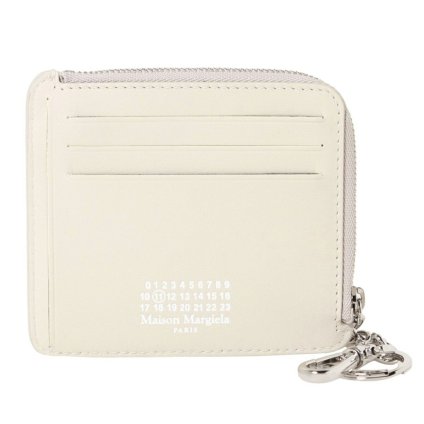 メゾン マルジェラ Maison Margiela コインケース S56UI0205 P4303 T2003 フォーステッチ キーリング付き L字ファスナー式 小銭入れ カードケース GREIGE グレージュ
