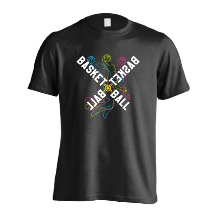 バスケ Tシャツ 半袖 メンズ ウェア レディース 練習着 ジュニア ドライ おもしろ tシャツ 速乾 名入れ スポーツ 女子 男子 チーム おしゃれ 文字入れ 「ネオンスタイルのクロスBASKETBALL」 アートワークスコウベ 【送料無料】