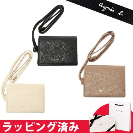 アニエスベー 財布ショルダー 三つ折り 2way ウィメンズ 牛革 Zoe ギフト agnesb.VOYAGE ボヤージュ