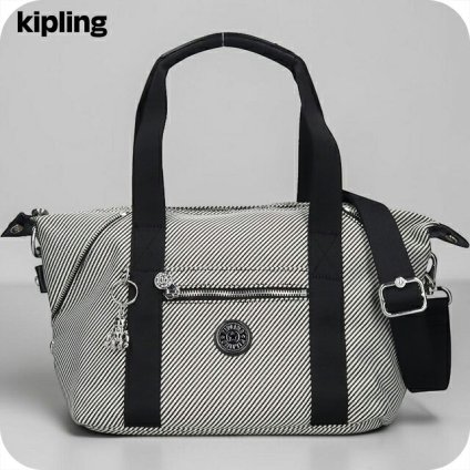 キプリング ボストンバッグ レディース ブランド Kipling アート ミニ PE+ ミニボストンバッグ 2WAY KI8028-4SY Diagonal Jacquard 黒