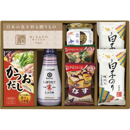 味香門和膳 ゆかり [26-2879-028] MKY-20N 調味料ギフト 生しょうゆ 味のり 鰹昆布 おみそ汁 詰め合わせ 贈り物 御中元 御歳暮 内祝い 出産 結婚 お返し ギフト