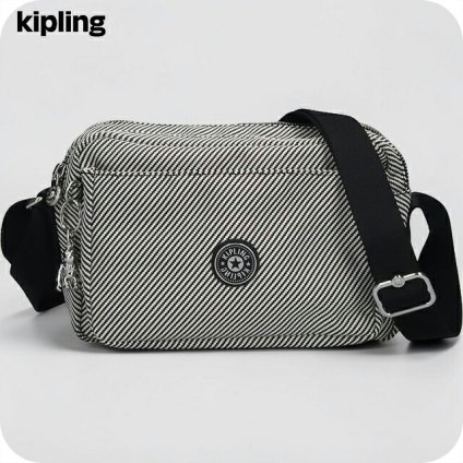 キプリング ショルダーバッグ レディース ブランド Kipling アバヌ M PE+ KI8024-4SY Diagonal Jacquard 黒