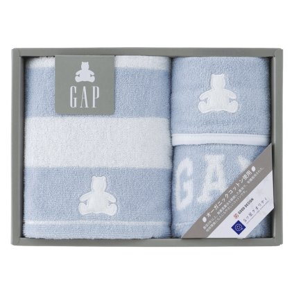 baby GAP ボーダーベア タオルセット ブルー  ／タオル 日用品・ヘルスケア 敬老の日 プレゼント ギフト お彼岸 お供え 秋 2026 送料無料 ギフト プレゼント プチギフト 内祝い 快気祝い 出産祝い 結婚祝い 引出物 新築祝い お返し