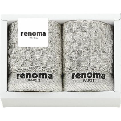 【直送】レノマ renoma タオルハンカチ 2枚セット [26-7515-058] RE2615 綿100% タオルギフト ブランド ハンカチ セット 上品 おしゃれ ギフト 内祝い 出産祝い 結婚祝い 快気祝い プレゼント