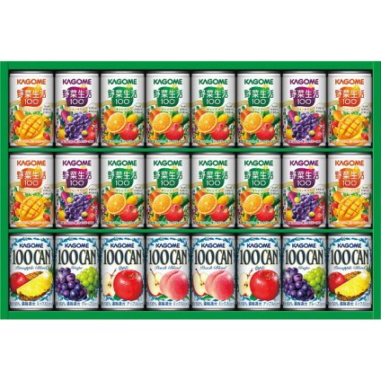 【直送】カゴメ すこやかファミリーギフト 24本 [26-0435-059] KSR-30H 野菜生活100 フルーツジュース 野菜ジュース 100パーセント 果汁 詰め合わせ セット 飲み物 飲料 お中元 お歳暮 内祝い 出産祝い 結婚祝い ギフト