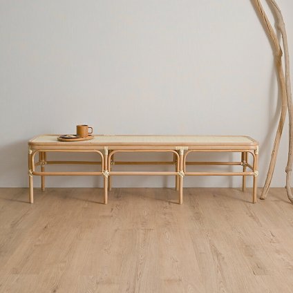 座椅子 アジアン家具 籐 イス ラタンチェア 幅160cm ロングベンチ リラックス椅子 アジアン おしゃれ ナチュラル レトロ クラシック ジャパニーズ ソファ 天然木 ソファー リビングソファ インテリア 新生活