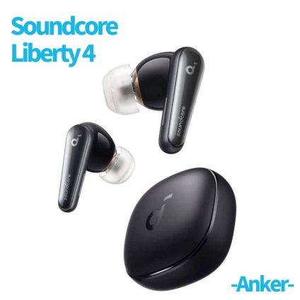 Anker Soundcore Liberty 4   完全ワイヤレスイヤホン   A3953N11   ミッドナイトブラック   カナル型   ヘルスモニタリング搭載   新生活の通勤・通学を快適に  国内流通モデル