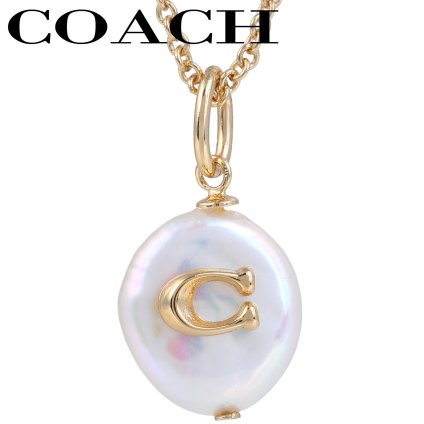 コーチ ネックレス ペンダント シグネチャー パール 女性 レディース COACH 440611GLD107 ゴールド アクセサリー 【ラッピング無料 誕生日 お祝い プレゼント ギフト 贈り物】