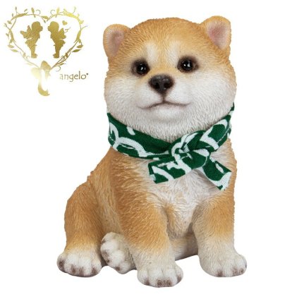 【横座り豆しば】　本物そっくり 犬 ドッグ 置物　ガーデニング   エントランス リビング  おしゃれ インテリア置物 ウエルカム お出迎え　Woobia