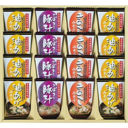 フリーズドライ お味噌汁3種の味詰合せ 16食 [26-0471-101] ＫＦ－ＤＯ 油揚げ きのこ 豚汁 味噌汁 アソート 惣菜 おかず グルメ 即席 インスタント 手土産 贈り物 プレゼント ギフト
