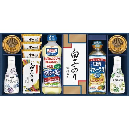 ヤマサ [26-7602-074] IT-80R2 鮮度しょうゆ 白子のり詰合せ 調味料 ギフト 減塩しょうゆ 日清ヘルシーオフ 日清キャノーラ油 たまごスープ 貝柱水煮 詰め合わせ 缶詰 内祝い 出産内祝い 結婚内祝い お返し プレゼント