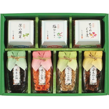 【直送】京・料亭わらびの里 京楽味 [26-0458-059] わS40 ちりめん山椒 焼き紅鮭 木耳山椒 佃煮 詰め合わせ セット ご飯のお供 惣菜 おかず 京都 料亭 贈り物 内祝い お返し お中元 お歳暮 ギフト
