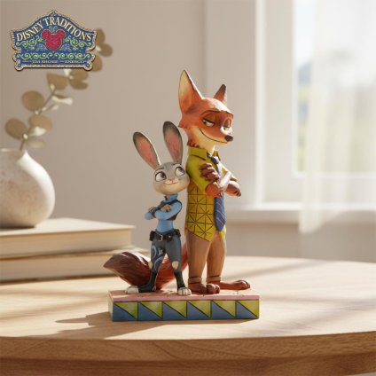 ジュディとニック ズートピア 19.1cm | ディズニー トラディションズ ジムショア グッズ フィギュア 人形 置物 彫刻 Jim Shore 正規輸入品