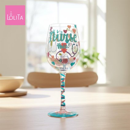 Lolita ワイングラス NURSE THIS 22cm ゆっくり飲もうよ | かわいい おしゃれ ポップ モダン デザイン食器 アート ロリータ･ヤンシー 正規輸入品