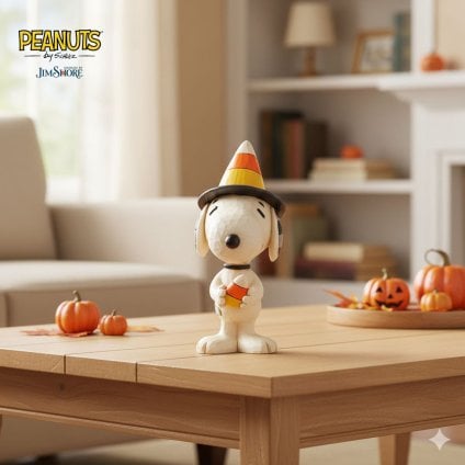 スヌーピー キャンディコーンハット ミニ 9.5cm ハロウィン | ジムショア ピーナッツ グッズ フィギュア 人形 置物 彫刻 Jim Shore 正規輸入品