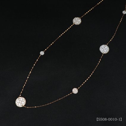 シェルネックレス　K18WG・NC＝K18PG 5508-0010 OD