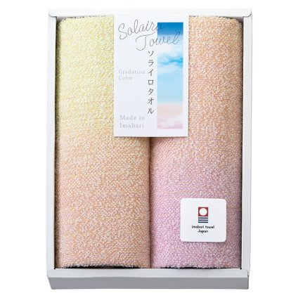 実りの秋の贈り物 フェイスタオル2P Solairo Towel （ソライロタオル） ピンク 32×75cm