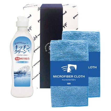 実りの秋の贈り物 キッチン洗剤セット セット内容/キッチンクリーン（250ml）、マイクロファイバークロス（中国）（20×20cm）×2