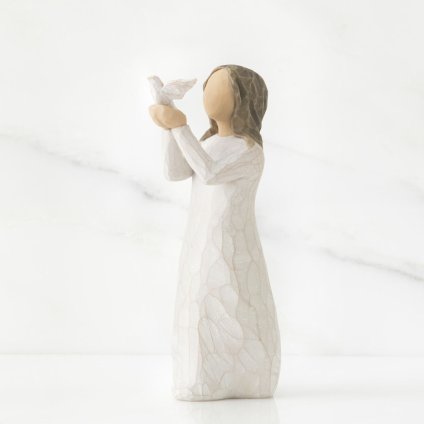 ウィローツリー彫像 Soar - 飛んでいって 13cm 小鳥 少女 | おしゃれ 置物 彫刻 人形 インテリア スーザン･ローディ 正規輸入品