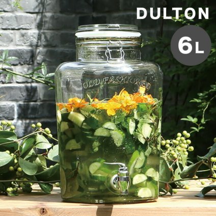DULTON ダルトン ビバレッジサーバー エリンS 6L 308526[ドリンク サーバー ドリンクサーバー ガラス 蛇口 おしゃれ ウォーターサーバー デトックスウォーター 密閉 保存容器 瓶 ガラス容器 6リットル アーリン] 即納