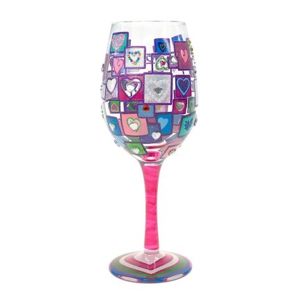 Lolita ワイングラス SQUARED UP FOR LOVE 22cm 愛のために背筋をピンと | かわいい おしゃれ ポップ モダン デザイン食器 アート ロリータ･ヤンシー 正規輸入品