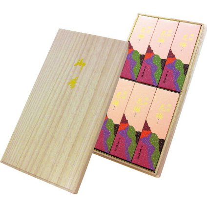 【直送】薫寿堂 花琳 短寸6入 桐箱入り [26-2918-162] 030 お線香 ギフト 贈答用 進物線香 御供 お供え お盆 お彼岸 法事 法要 喪中見舞い 白檀の香り 天然木 仏壇 仏具