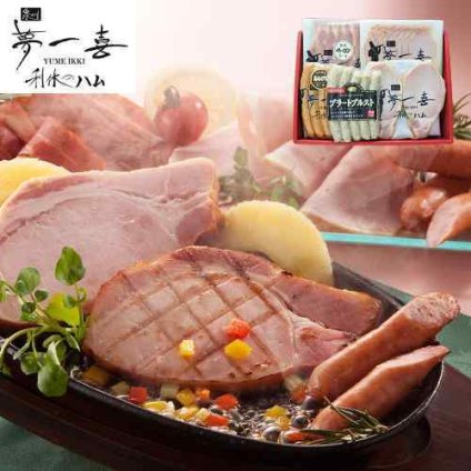 大阪 夢一喜 熟成 ハム ウインナー 詰合せ 5種 ドイツ岩塩 スパイス ギフト 贈り物 お歳暮 お取り寄せグルメ