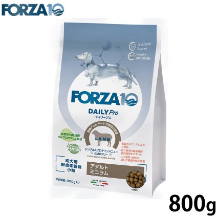 フォルツァ10 FORZA10 ドッグフード デイリープロ アダルトミニ ラム 800g