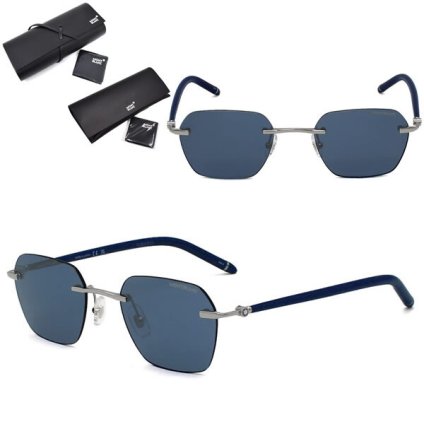 MONTBLANC モンブラン サングラス MB0270S-003 サングラス ノーズパッド メンズ レディース ユニセックス シルバー ブルー