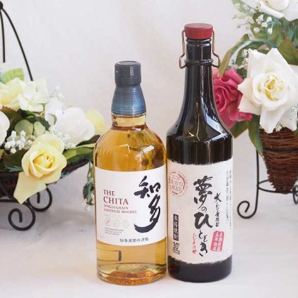 贈り物ギフト ジャパニーズウイスキーと本格麦焼酎対決セット 知多700ml夢のひととき 長期貯蔵5年30°(大分県)720ml