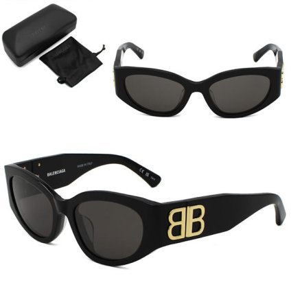 バレンシアガ サングラス BALENCIAGA BB0324SK-002 サングラス アジアンフィット メンズ レディース ユニセックス ブラック グレー