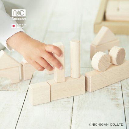 即納 ブナのぬくもりつみき U23[木製 積み木 日本製 1歳半 1才半 2歳 2才 3歳 3才 積木 つみき 知育 おもちゃ ブロック 誕生日 出産祝い ギフト 木製積み木 男の子 女の子 幼児 知育玩具 木製つみき]