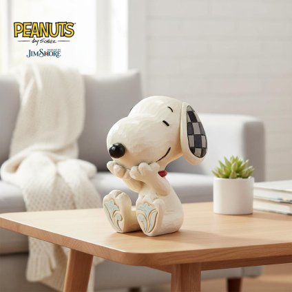 スヌーピー 笑顔 ミニ 7cm | ジムショア ピーナッツ グッズ フィギュア 人形 置物 彫刻 Jim Shore 正規輸入品