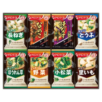 アマノフーズ おみそ汁お楽しみギフト  ／みそ汁 和風惣菜 惣菜・レトルト 食品 お中元 御中元 ギフト 夏ギフト 暑中見舞 残暑見舞 時期 いつ お礼 お返し グルメ のし お盆 初盆 新盆 お供 御供 ギフト 2026 送料無料 ギフト プレゼント プチギフト 内祝い 快気祝い 出産祝い 結婚祝い 引出物 新築祝い お返し