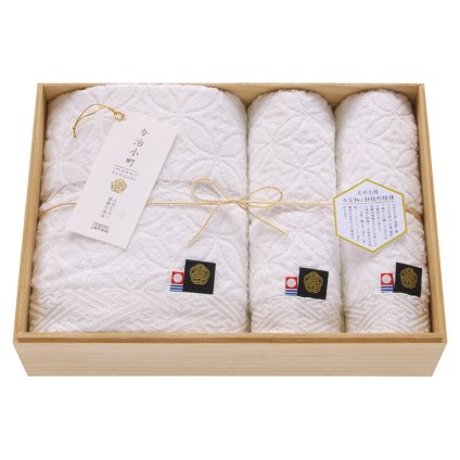 今治小町 白無垢 バスタオル&フェイスタオル2P(木箱入)  ／タオル 日用品・ヘルスケア お中元 御中元 ギフト 暑中 残暑 お盆 初盆 新盆 お供 御供 ギフト 2026 送料無料 ギフト プレゼント プチギフト 内祝い 快気祝い 出産祝い 結婚祝い 引出物 新築祝い お返し