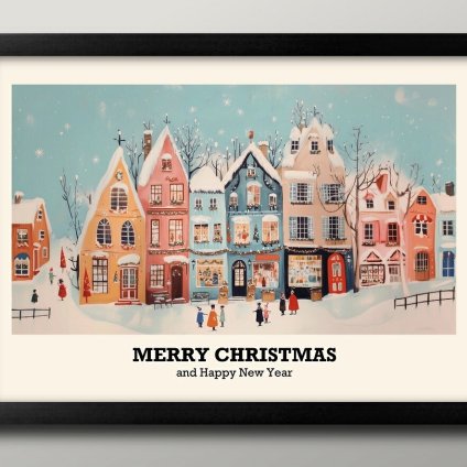 日本製 メリー クリスマス Xmas Christmas サンタクロース ビンテージイラスト A3 サイズ ポスター アート おしゃれ 絵画 インテリア 北欧 イラスト マット紙 艶消し アートパネル 額 フレーム デザイン 壁掛け ギフト 新築祝い ディスプレイ  速達 送料無料