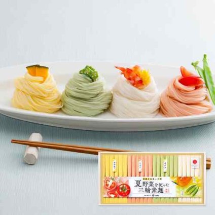 三輪素麺 池利 夏野菜の手延べそうめん 詰め合わせ 各50g×各6 白 トマト かぼちゃ オクラ 24束 ギフト お中元 御中元 暑中見舞い 残暑見舞い 内祝い お返し 出産内祝い 結婚内祝い 快気祝い 香典返し お供え 法事