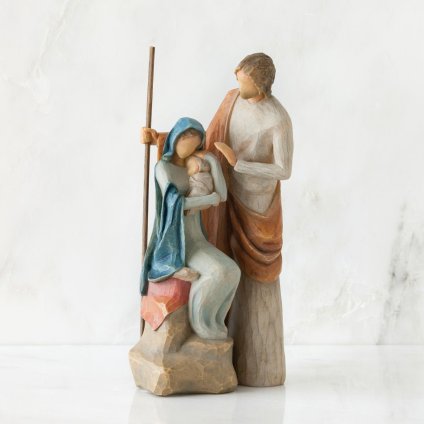 ウィローツリー The Holy Family - 聖家族 19cm | キリスト 降誕セット 馬小屋セット ナティビティ プレゼピオ 置物 彫刻 人形 インテリア スーザン･ローディ 正規輸入品
