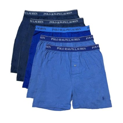 ラルフローレン Ralph Lauren ニットボクサー トランクス 5枚セット お買い得 パック 下着 NCKBP5 A2D1 メンズ ライトブルー+ブルー+ネイビー+ホワイト 綿 コットン