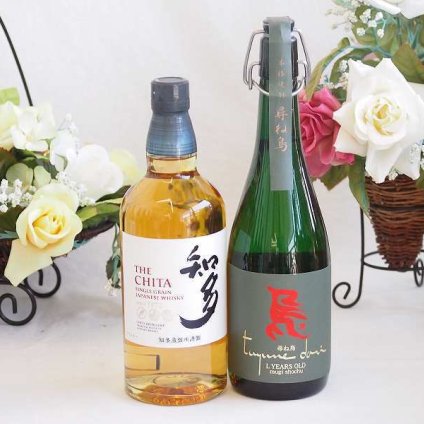贈り物ギフト ジャパニーズウイスキーと本格麦焼酎対決セット 知多700ml尋ね鳥25°(長崎県)720ml